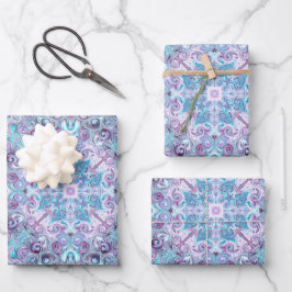 Blurple Wervelingen  Inpakpapier Vel