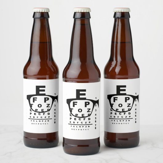 Blurr Eye Test Chart Bier Etiket (Flessen)