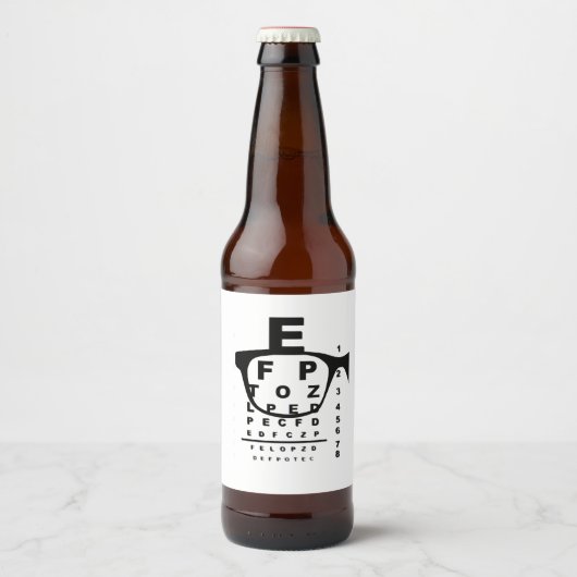 Blurr Eye Test Chart Bier Etiket (Voorkant)