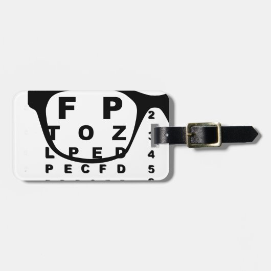 Blurr-oogtestgrafiek Bagagelabel (Voorkant horizontaal)