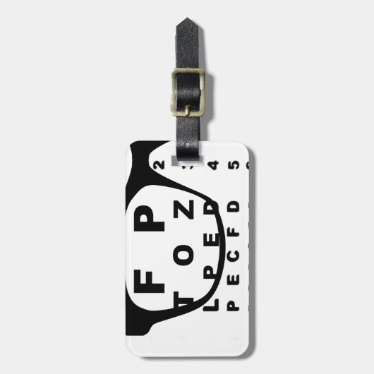 Blurr-oogtestgrafiek Bagagelabel (Voorkant verticaal)