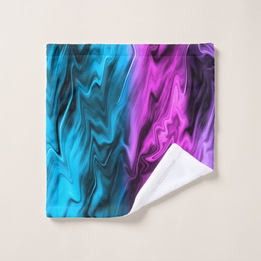 Blurred background fashionable crimson and blue bad handdoek (Wasdoekje)