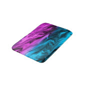 Blurred background fashionable crimson and blue badmat (Gekanteld)