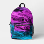 Blurred background fashionable crimson and blue bedrukte rugzak (Voorkant)