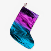 Blurred background fashionable crimson and blue kleine kerstsok (Voorkant (Hangend))