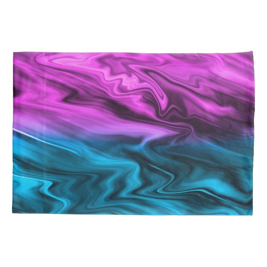 Blurred background fashionable crimson and blue kussensloop (Achterkant)