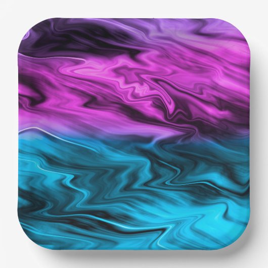 Blurred background fashionable crimson and blue papieren bordje (Voorkant)