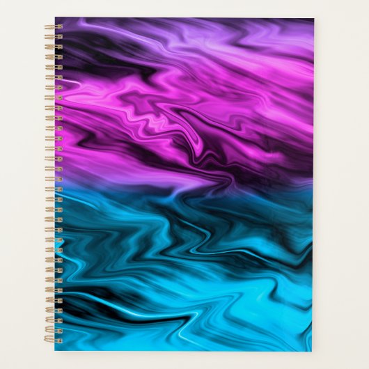 Blurred background fashionable crimson and blue planner (Voorkant)