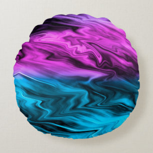 Blurred background fashionable crimson and blue rond kussen