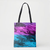 Blurred background fashionable crimson and blue tote bag (Voorkant)