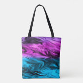 Blurred background fashionable crimson and blue tote bag (Achterkant)