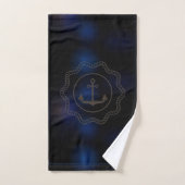 Blurred Blue en Black Background Marine Element Bad Handdoek (Handdoek)