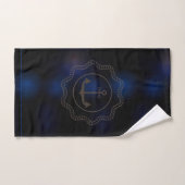 Blurred Blue en Black Background Marine Element Bad Handdoek (Handdoek)
