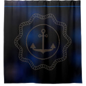 Blurred Blue en Black Background Marine Element Douchegordijn (Voorkant)