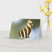 "Blurred Butterfly." Wenskaart Kaart (Gele Bloem)