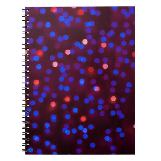 Blurred glittering kerstlampjes. Blurred abstr Notitieboek (Voorkant)