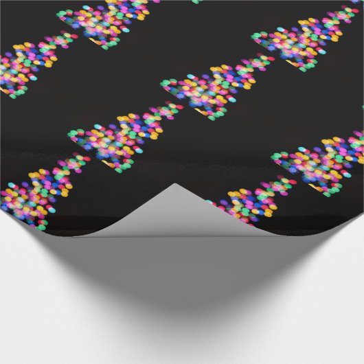 Blurred kerstlampjes cadeaupapier (Hoek)