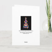 Blurred kerstlampjes feestdagen kaart (Achterkant)