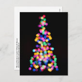 Blurred kerstlampjes feestdagenkaart (Voorkant / Achterkant)