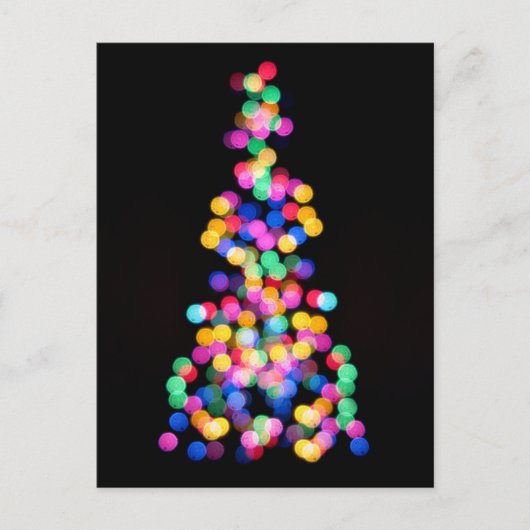 Blurred kerstlampjes feestdagenkaart (Voorkant)