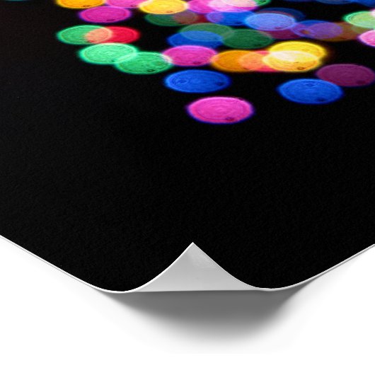 Blurred kerstlampjes poster (Hoek)