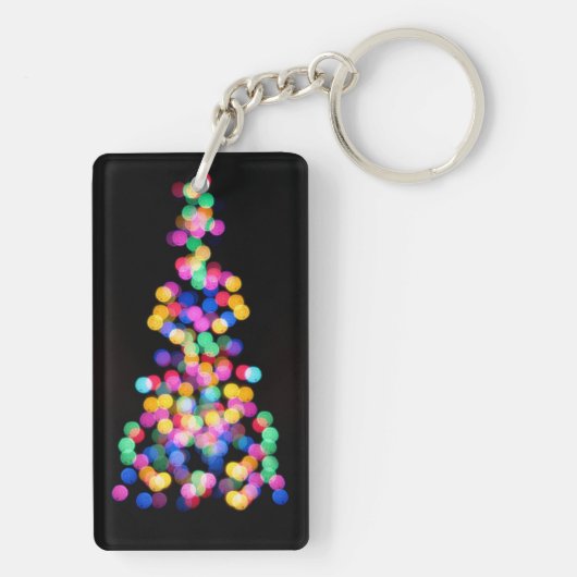 Blurred kerstlampjes sleutelhanger (achterkant)