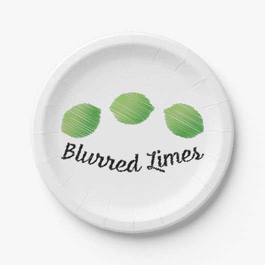 Blurred Limes Papieren Bordje (Voorkant)