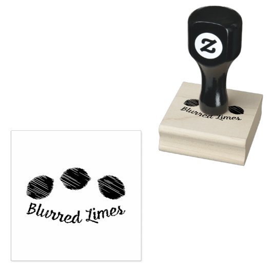 Blurred Limes Rubberstempel (Gestempeld)