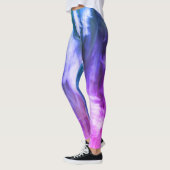 Blurred Motion Grass Natuur Abstract Paars Roze Leggings (Links)