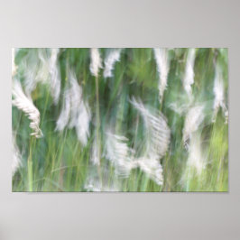 Blurred Motion Grass Natuur Abstract Poster
