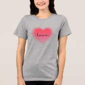 Blurred Pink Heart Love Graphic T-Shirt (Voorkant)