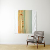 Blurred strand foto met bokeh. Mensen die zich ont Wandkleed (In Situ (horizontaal))