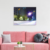 Blurred Traffic at Night Canvas Afdruk (Insitu (Woonkamer))