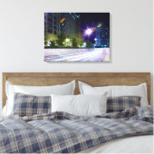 Blurred Traffic at Night Canvas Afdruk (Insitu (Slaapkamer))