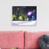 Blurred Traffic at Night Canvas Afdruk (Insitu (Woonkamer))
