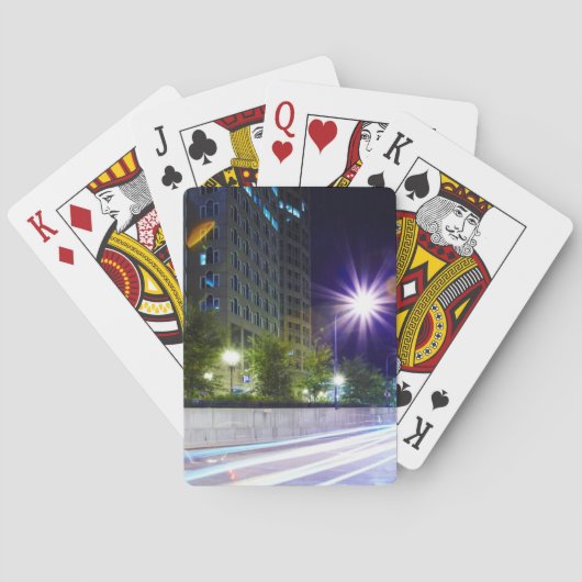 Blurred Traffic at Night Speelkaarten (Achterkant)