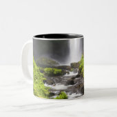 Blurred Waterfall en River Tweekleurige Koffiemok (Voorkant links)