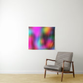 Blurrode kleuren uit de jaren '90 wandkleed (In Situ (horizontaal))