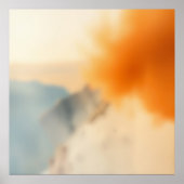 Blurry Art Neutral Warm Abstract Poster (Voorkant)