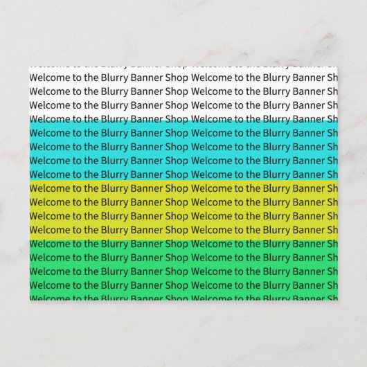 Blurry Banner Shop Briefkaart (Voorkant)