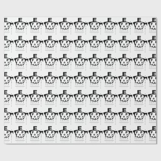 Blurry Eye Test Chart Cadeaupapier (Vlak)