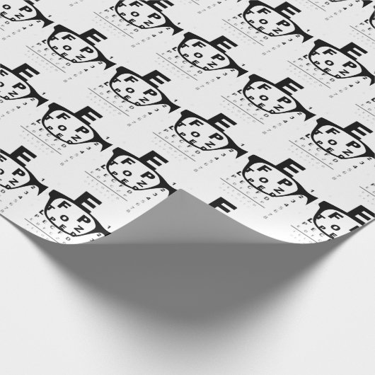 Blurry Eye Test Chart Cadeaupapier (Hoek)