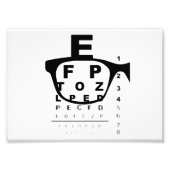 Blurry Eye Test Chart Foto Afdruk (Voorkant)
