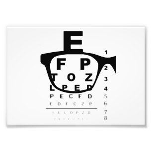 Blurry Eye Test Chart Foto Afdruk