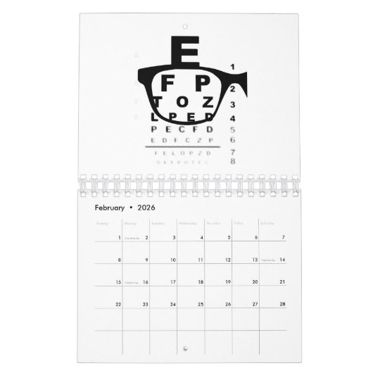 Blurry Eye Test Chart Kalender (Feb 2026)