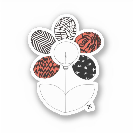 BlurryFlower Vinyl Sticker (Voorkant)