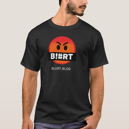 Blurt.blog zwart shirt (Voorkant)