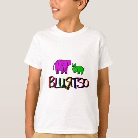 blurtso logo groen en roze t-shirt (Voorkant)
