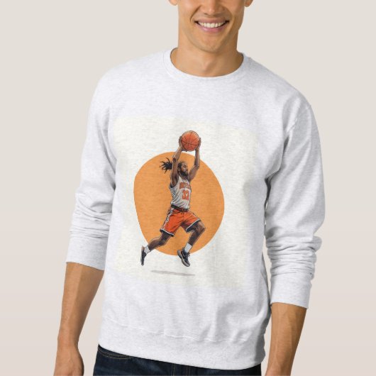 blusa branca masculina basketball  trui (Voorkant)