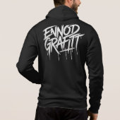 Blusa de frio preta com zíper ENNOID GRÁFITT  Hoodie (Achterkant)